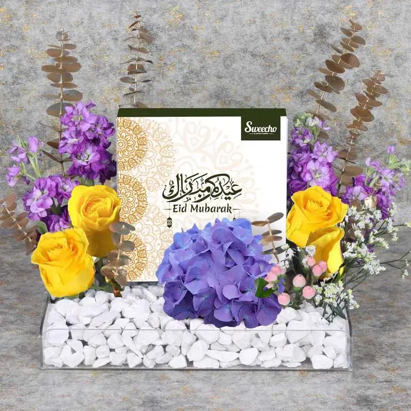 Eid Flower Chocolate Tray Green thumbnail 2