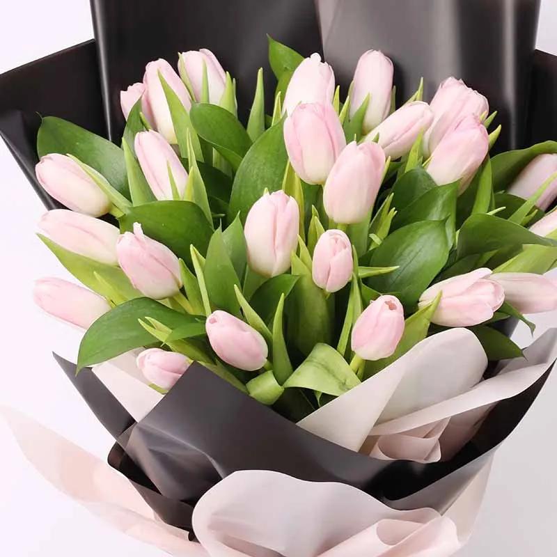 Dark Beauty 25 Tulips Bouquet thumbnail 3