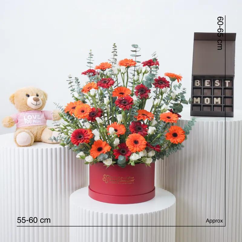Sunset Gerbera Flower Box Trio - Flowers gift from Buy Any Flowers Dubai in Al Quoz Industrial Area 4, Dubai, UAE - image 4