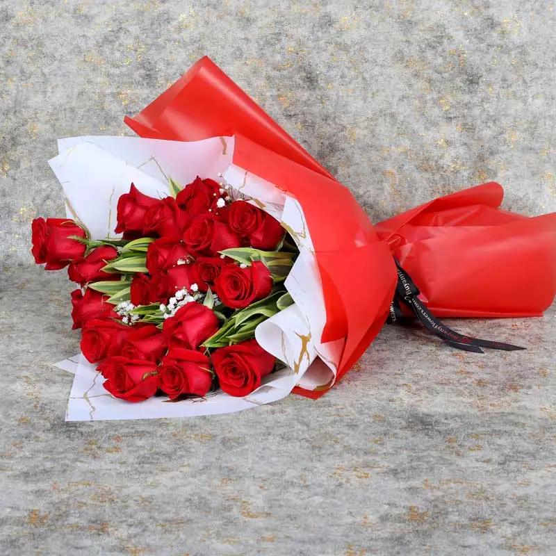 Deep Emotions 21 Red Roses Bouquet thumbnail 4