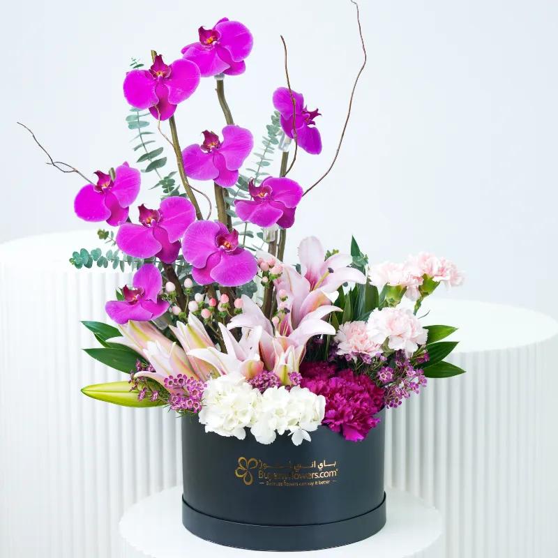 Harmony Mix Flower Box - Flowers gift from Buy Any Flowers Dubai in Al Quoz Industrial Area 4, Dubai, UAE