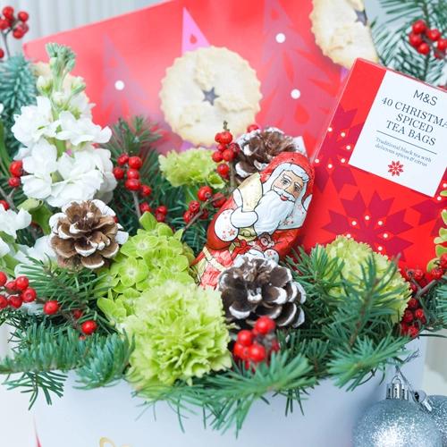 Coffee and Snack Christmas Flower Hamper - Flowers gift from Buy Any Flowers Dubai in Al Quoz Industrial Area 4, Dubai, UAE - image 3