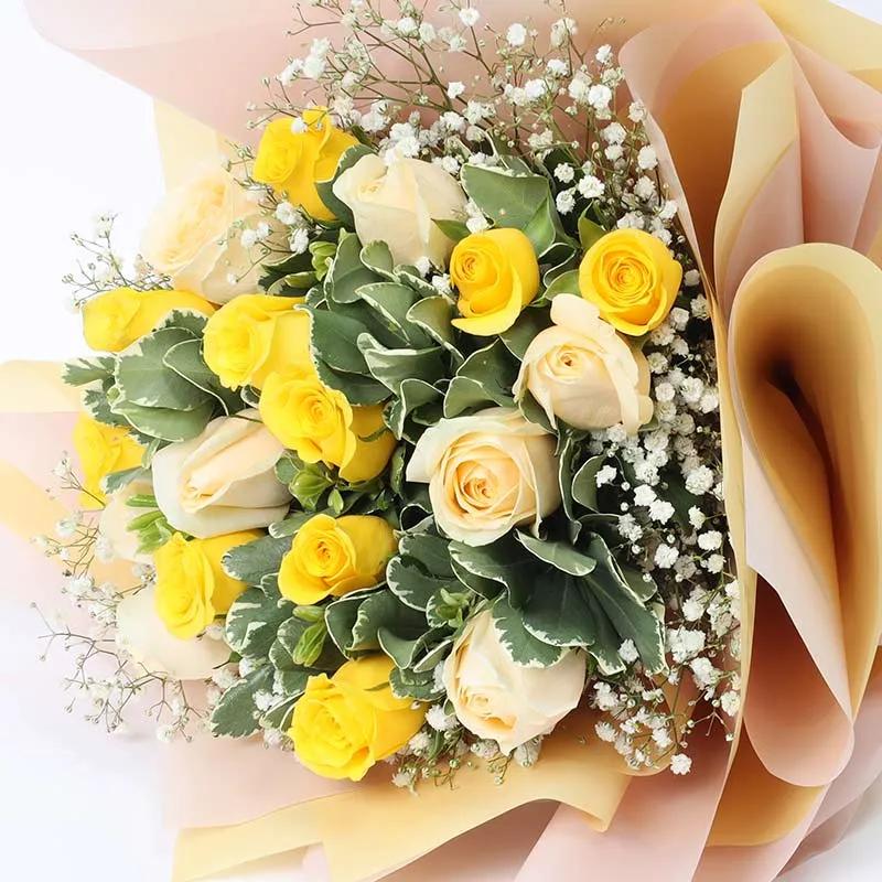 Sunshine 21 Roses Bouquet thumbnail 3