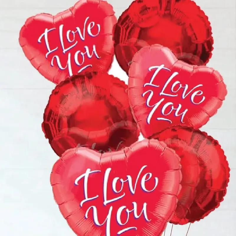 I Love You N Red Helium Balloons thumbnail 3
