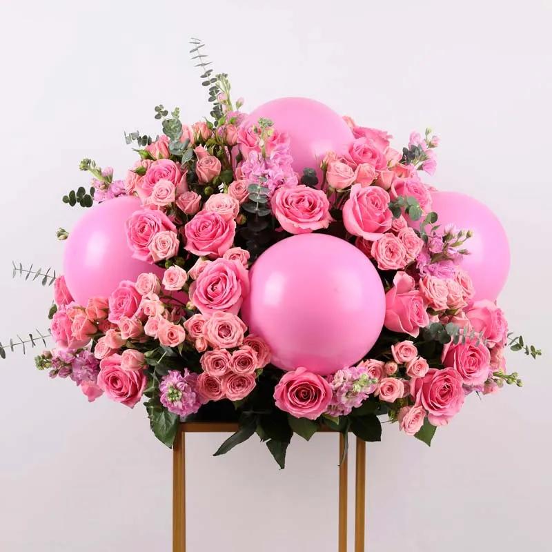 Pink Bliss Balloons and Flower Stand Large thumbnail 2