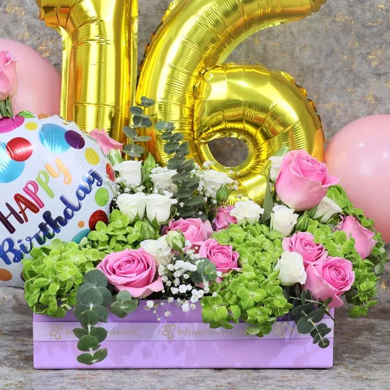 Customize Birthday Charm Flower Arrangement thumbnail 2