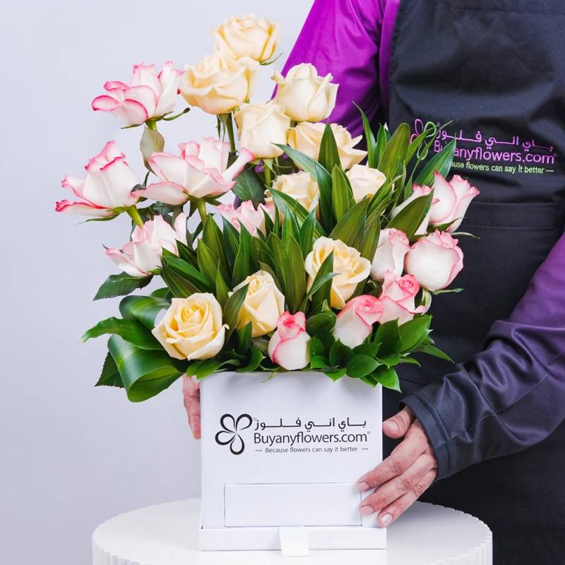 Wishes 21 Roses and Chocolate Box - Flowers gift from Buy Any Flowers Dubai in Al Quoz Industrial Area 4, Dubai, UAE - image 3