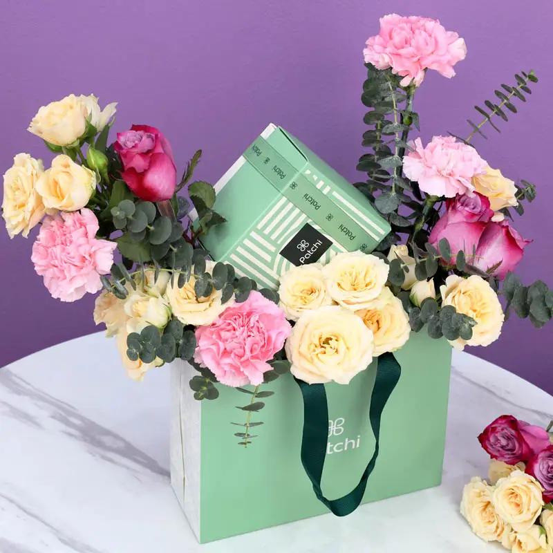 Pink and Peach Patchi Floral Arrangement thumbnail 3