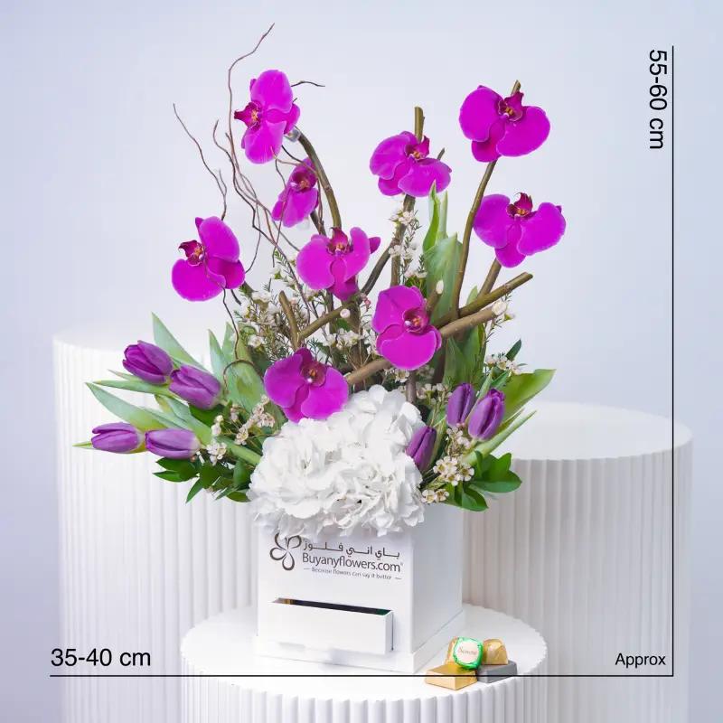 Mauve Grace Flower Box - Flowers gift from Buy Any Flowers Dubai in Al Quoz Industrial Area 4, Dubai, UAE - image 4