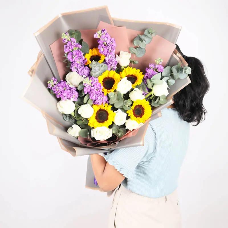 Sunshine Sunflowers and Roses Bouquet - Flowers gift from Buy Any Flowers Dubai in Al Quoz Industrial Area 4, Dubai, UAE