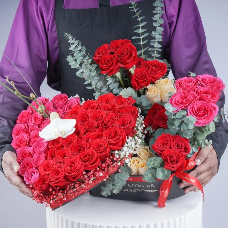 Luxe Mix Roses with Phalaenopsis - Flowers gift from Buy Any Flowers Dubai in Al Quoz Industrial Area 4, Dubai, UAE - image 2