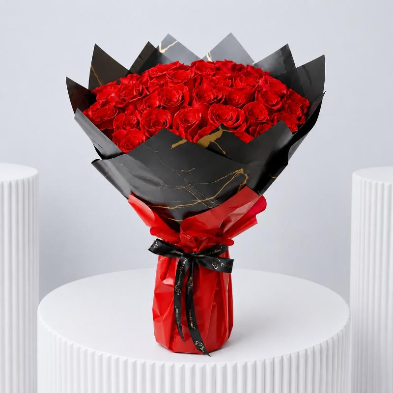 With Love 51 Red Roses Bouquet - Flowers gift from Buy Any Flowers Dubai in Al Quoz Industrial Area 4, Dubai, UAE