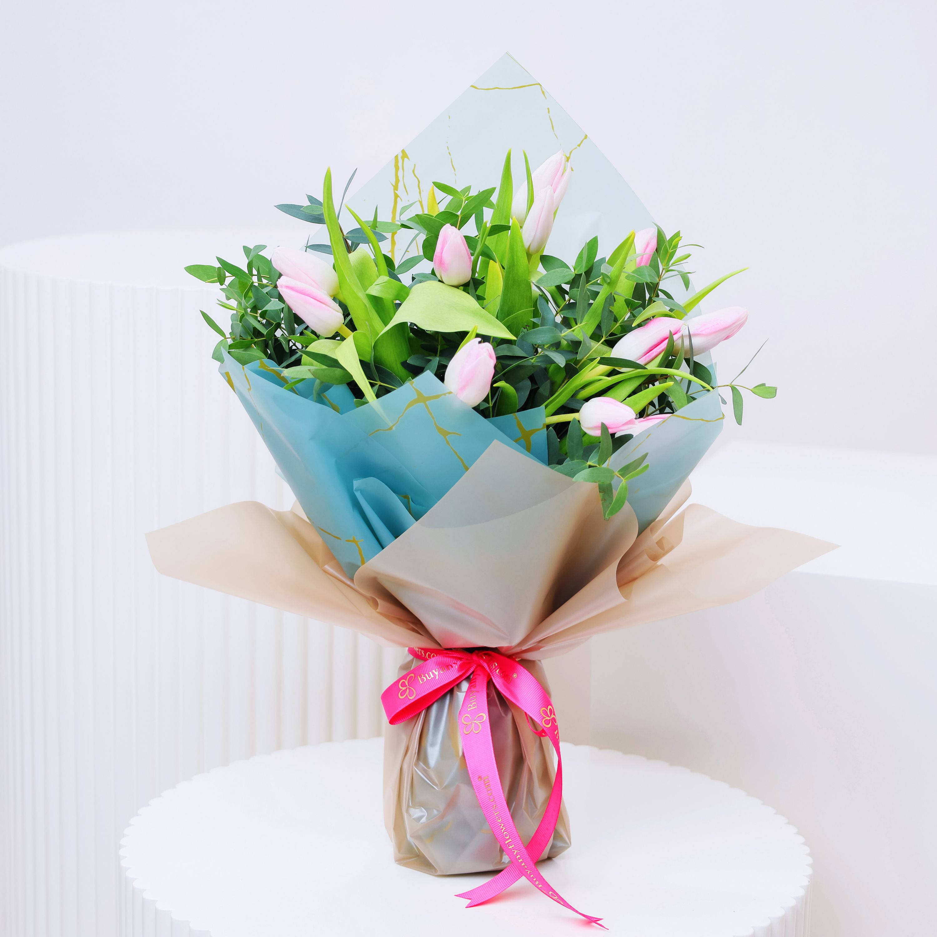 Pink Beauty 11 Tulips Bouquet 1