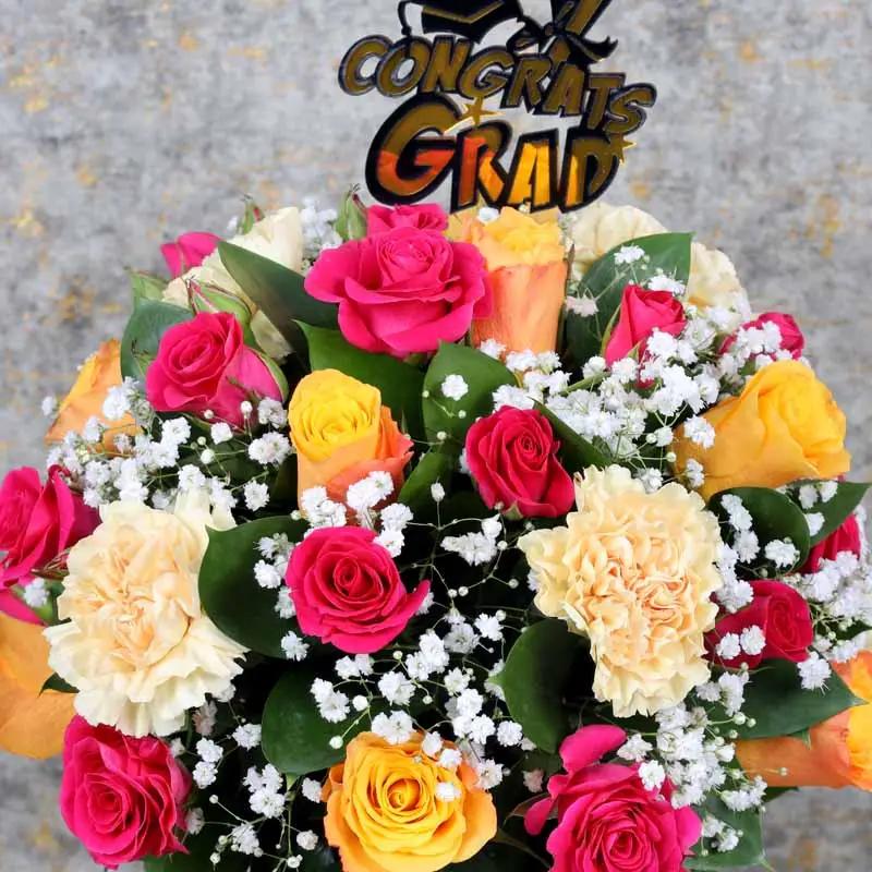Congrats Grad Flower Arrangement - Flowers gift from Buy Any Flowers Dubai in Al Quoz Industrial Area 4, Dubai, UAE - image 3