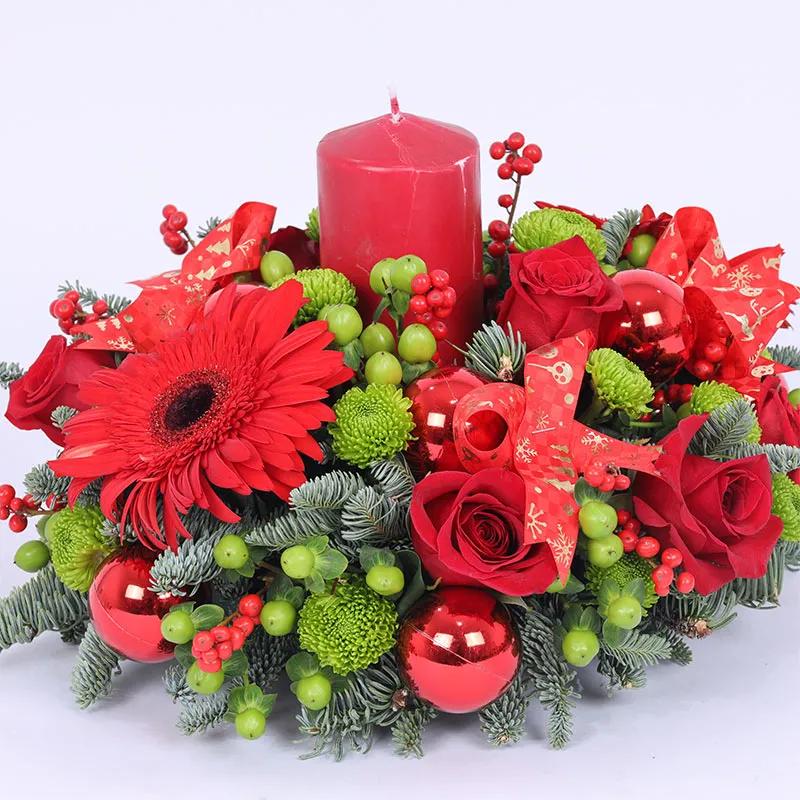 Christmas Table Centerpiece Red thumbnail 4