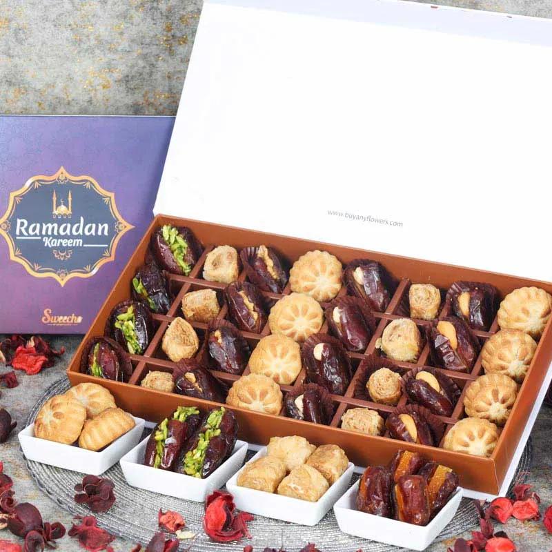 Ramadan Stuffed Dates Mamoul and Baklawa By Sweecho 32 Pcs Blue thumbnail 2
