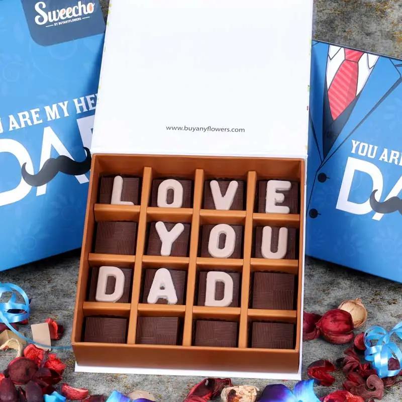 Love You Dad Chocolates 16 Pcs By Sweecho thumbnail 2
