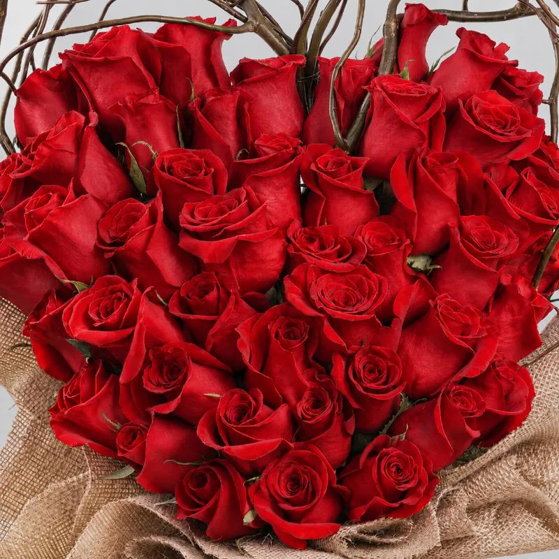 Heart 45 Red Roses Arrangement - Flowers gift from Buy Any Flowers Dubai in Al Quoz Industrial Area 4, Dubai, UAE - image 2
