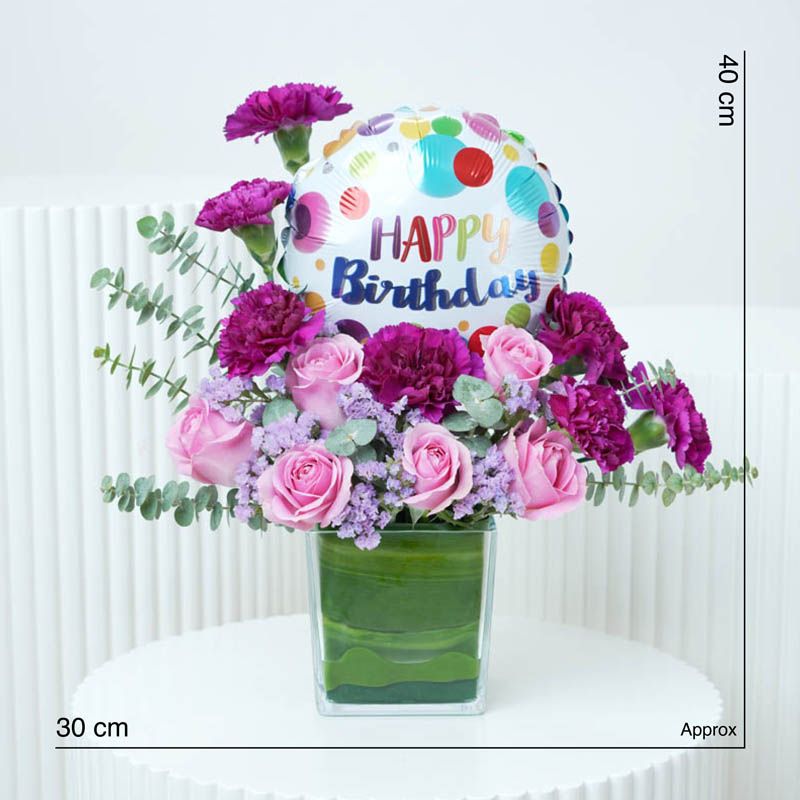 Cute Birthday Balloon and Flower Vase thumbnail 4