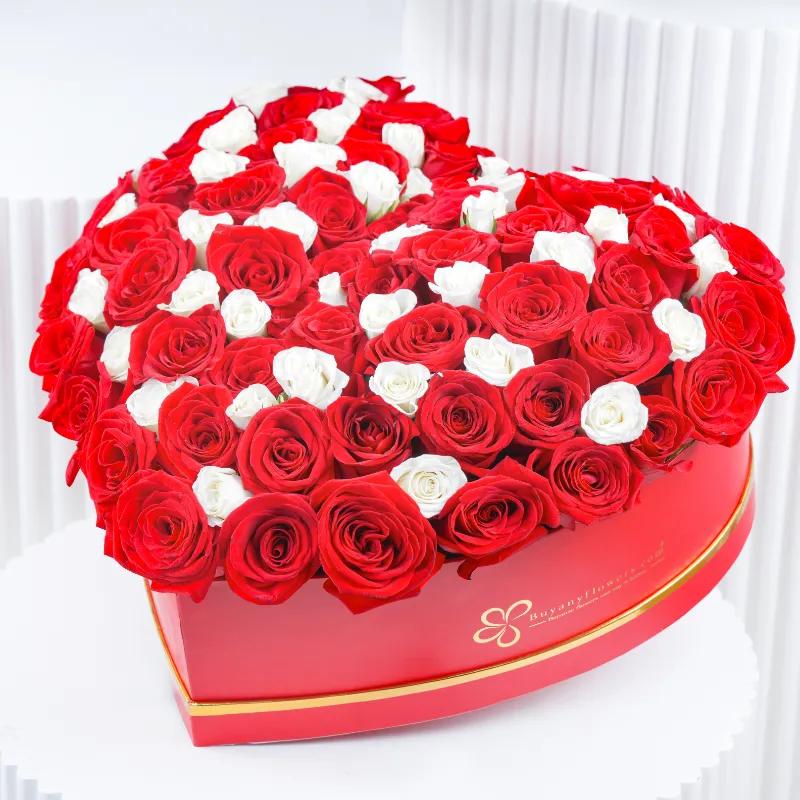 Promise of My Heart Rose Box - Flowers gift from Buy Any Flowers Dubai in Al Quoz Industrial Area 4, Dubai, UAE