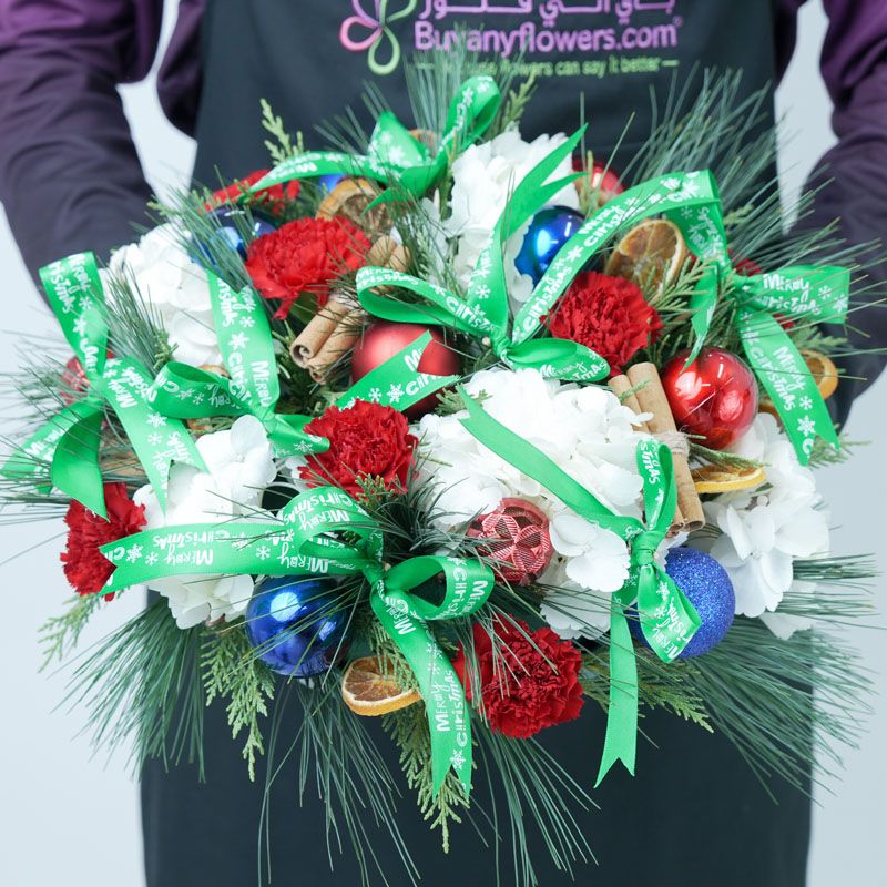Christmas Wreath Red and White - Gifts gift from Buy Any Flowers Dubai in Al Quoz Industrial Area 4, Dubai, UAE - image 2