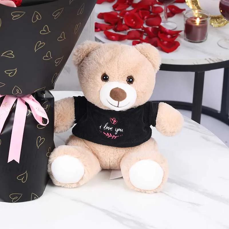 Queen 21 Roses N Carnations Bouquet with I Love You Teddy thumbnail 2