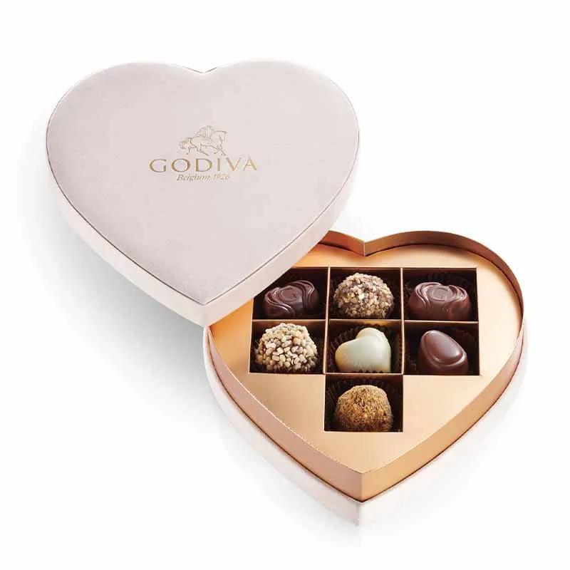 Godiva Coeur Gift Box Beige 7 Pcs - Chocolates gift from Buy Any Flowers Dubai in Al Quoz Industrial Area 4, Dubai, UAE