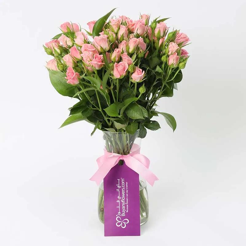 Raw Beauty 11 Pink Baby Roses - Flowers gift from Buy Any Flowers Dubai in Al Quoz Industrial Area 4, Dubai, UAE