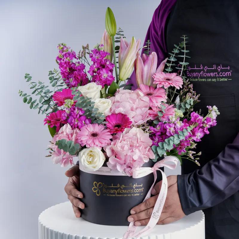 Pastel Whisper Flower Box - Flowers gift from Buy Any Flowers Dubai in Al Quoz Industrial Area 4, Dubai, UAE - image 3