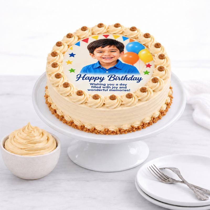 Personalised Kids Birthday Photo Cake - Cakes gift from Buy Any Flowers Dubai in Al Quoz Industrial Area 4, Dubai, UAE