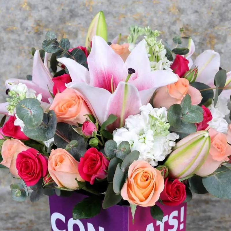 Graduation Flower Vase English - Flowers gift from Buy Any Flowers Dubai in Al Quoz Industrial Area 4, Dubai, UAE - image 2