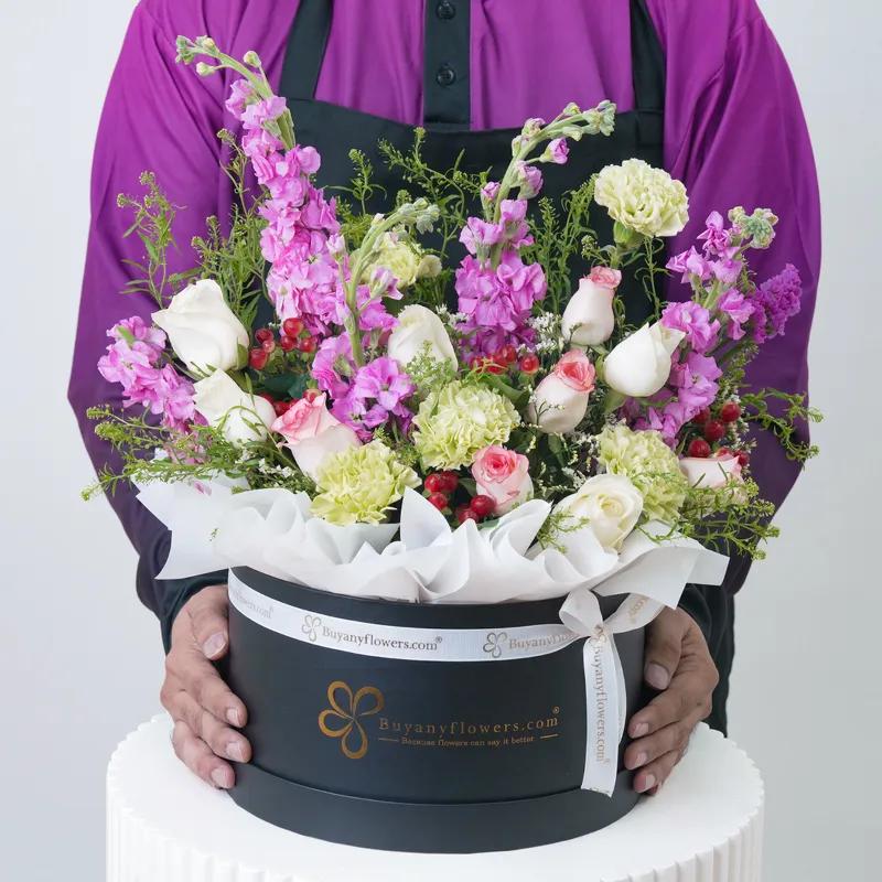 Happiness Bloom Box Trio - Gift Sets gift from Buy Any Flowers Dubai in Al Quoz Industrial Area 4, Dubai, UAE - image 3