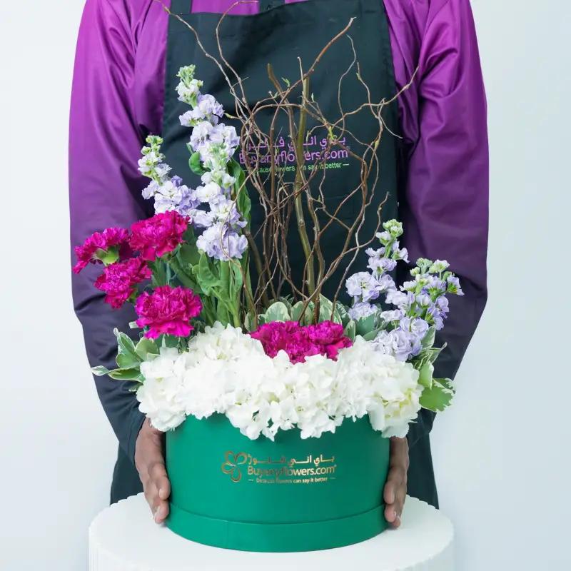 Royal Violet Bloom Box - Flowers gift from Buy Any Flowers Dubai in Al Quoz Industrial Area 4, Dubai, UAE - image 3