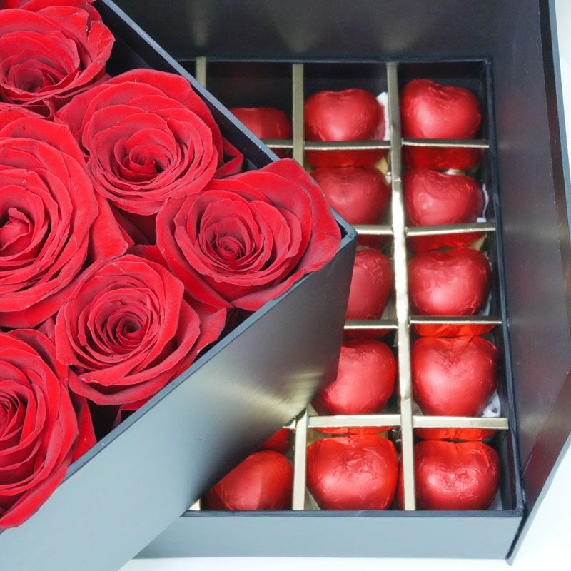 Affection Red Roses and Chocolate Box thumbnail 3