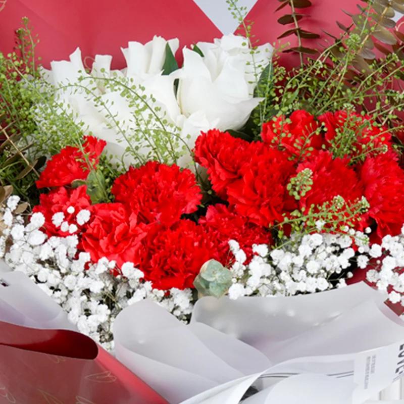 Aura 21 Carnations and Roses Bouquet - Flowers gift from Buy Any Flowers Dubai in Al Quoz Industrial Area 4, Dubai, UAE - image 2