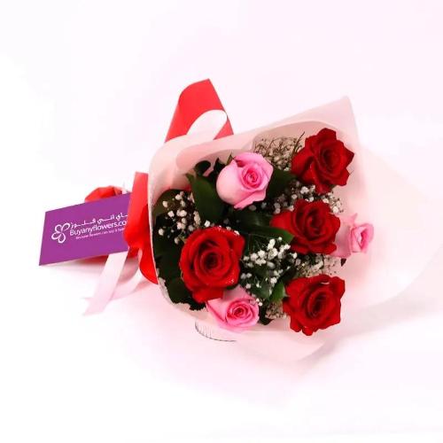 My Cutie Pie 7 Roses Bouquet - Flowers gift from Buy Any Flowers Dubai in Al Quoz Industrial Area 4, Dubai, UAE - image 2