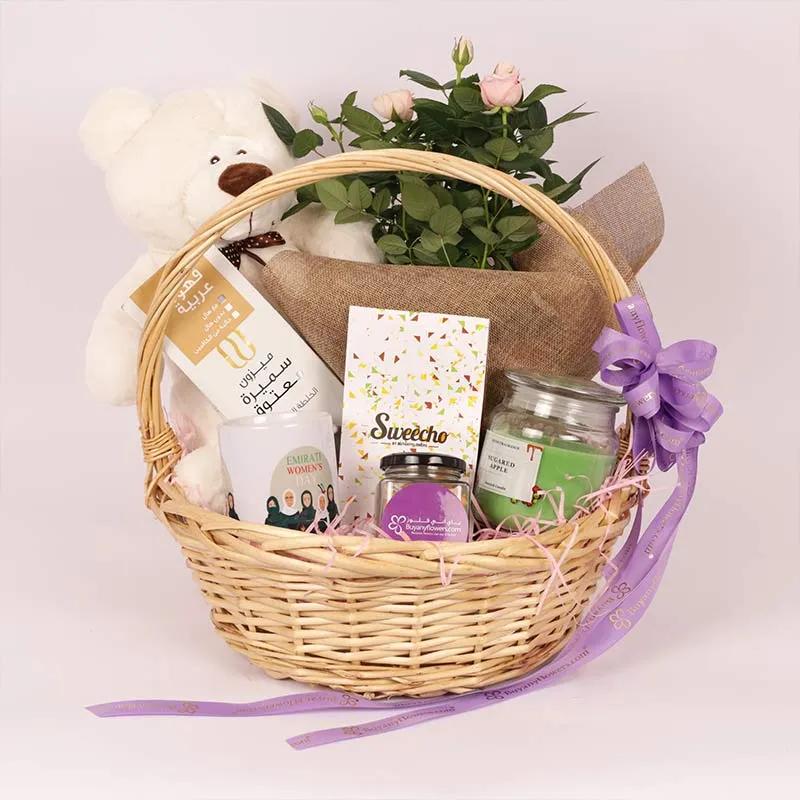 Emirati Womens Day Gift Basket Beige in Dubai