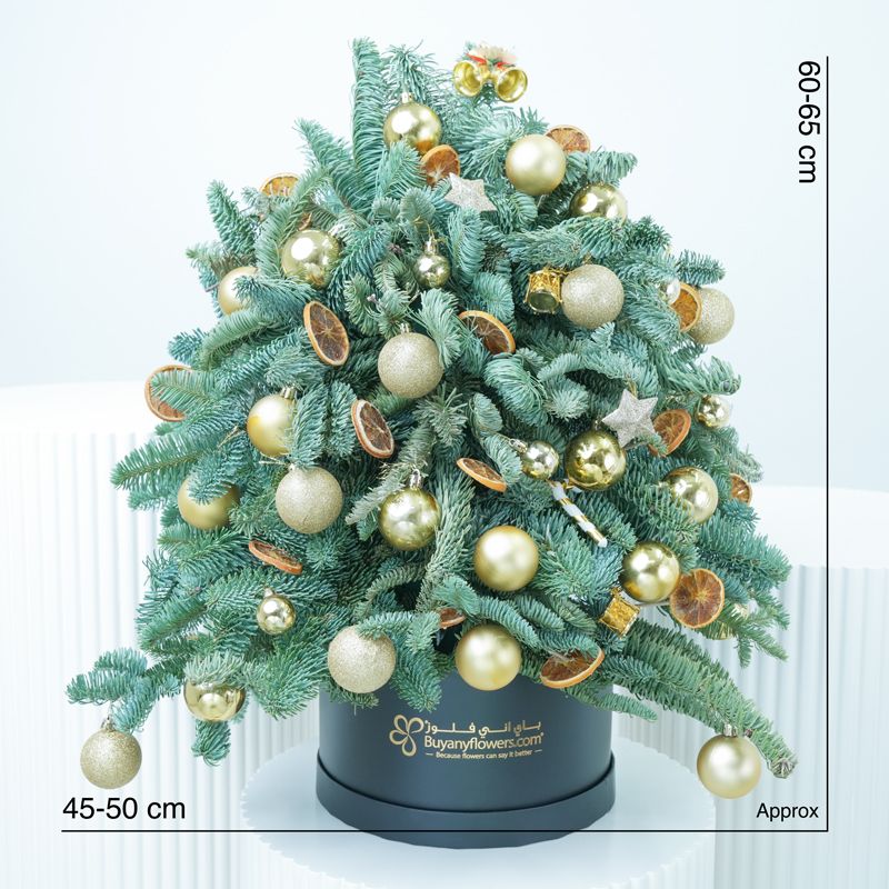 Christmas Tree Shape Arrangement Golden - Gifts gift from Buy Any Flowers Dubai in Al Quoz Industrial Area 4, Dubai, UAE - image 4