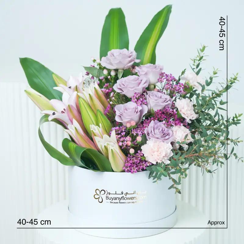 Lilac Blush Flower Box - Flowers gift from Buy Any Flowers Dubai in Al Quoz Industrial Area 4, Dubai, UAE - image 4