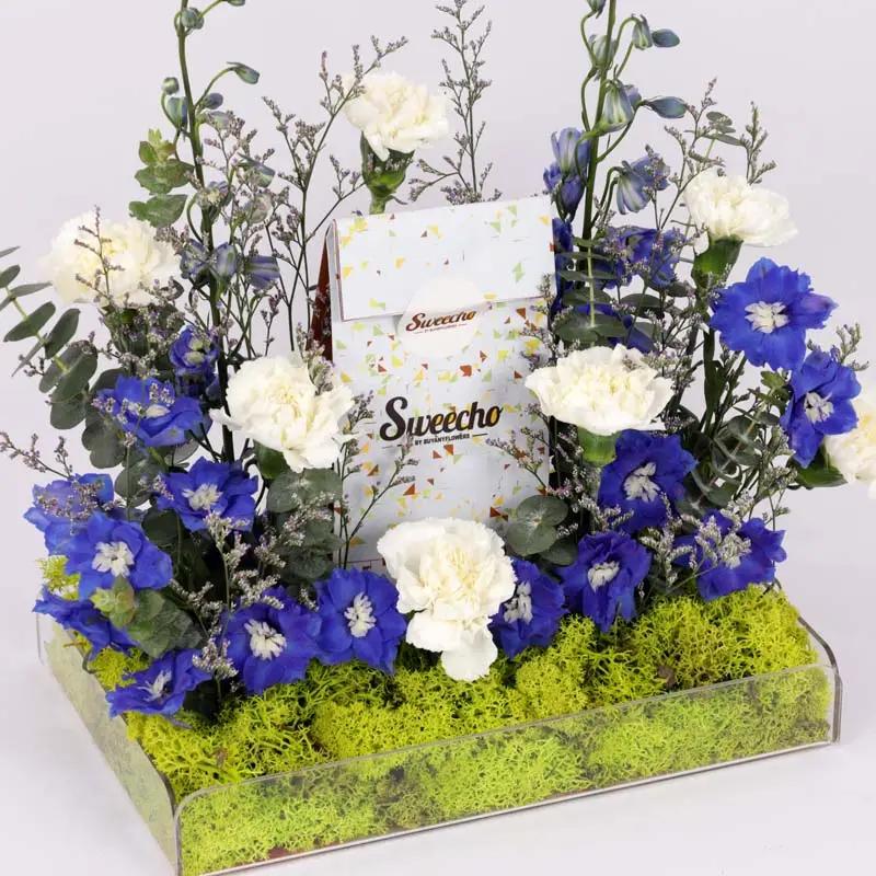 Lagoon Flowers and Chocolate Arrangement thumbnail 2