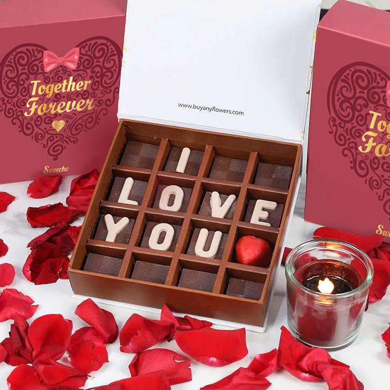 Valentine I Love You Chocolates By Sweecho - Chocolates gift from Buy Any Flowers Dubai in Al Quoz Industrial Area 4, Dubai, UAE