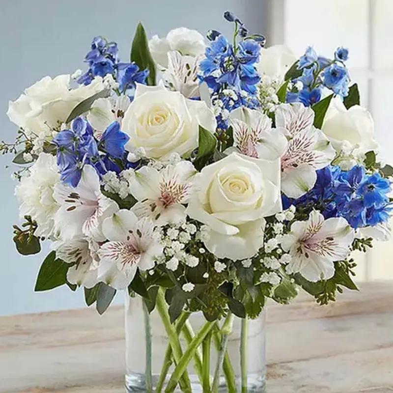 Blue and White Flowers and My Hero Dad Chocolates thumbnail 2