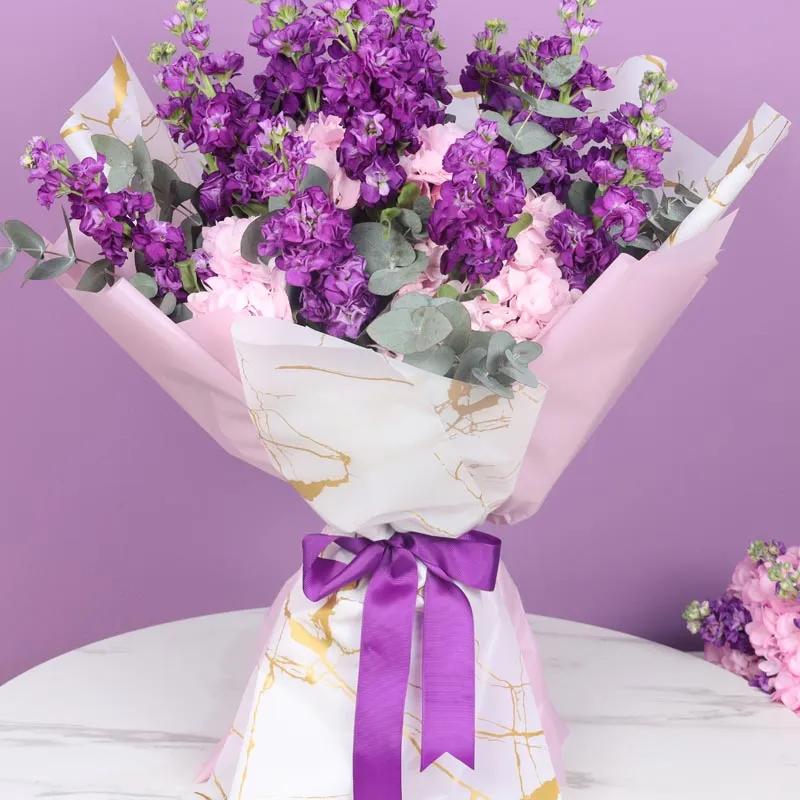 Standing Beauty 21 Matthiola and Hydrangea Bouquet thumbnail 2