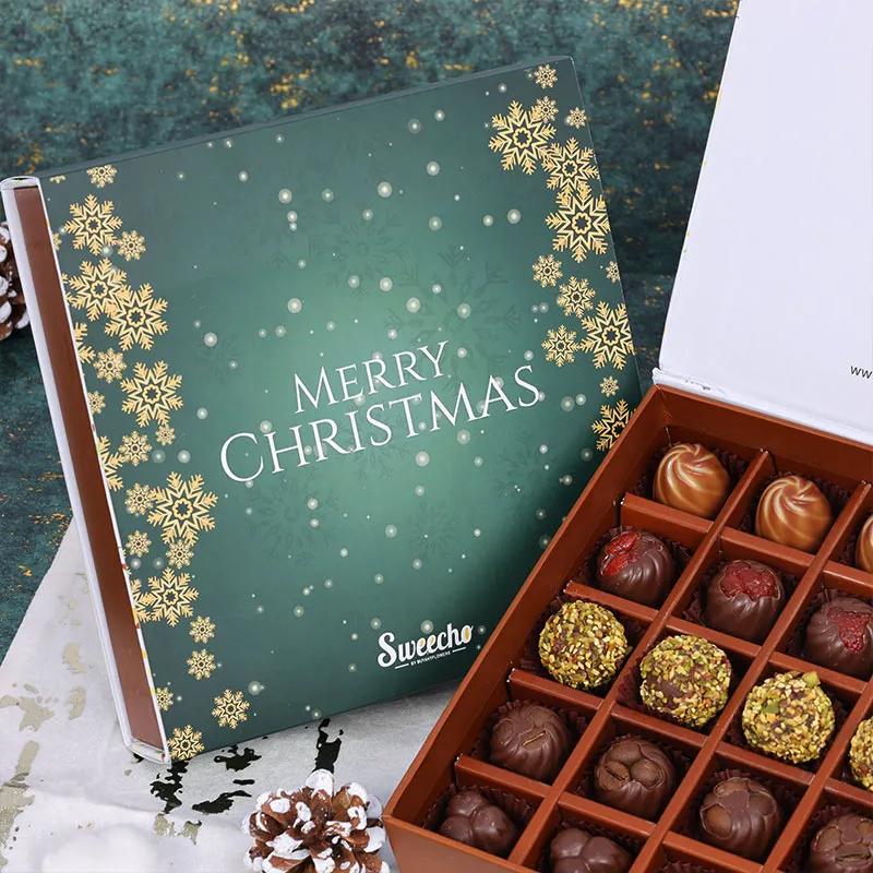 Christmas Chocolate Truffles and Bajios 25 Pcs By Sweecho thumbnail 3
