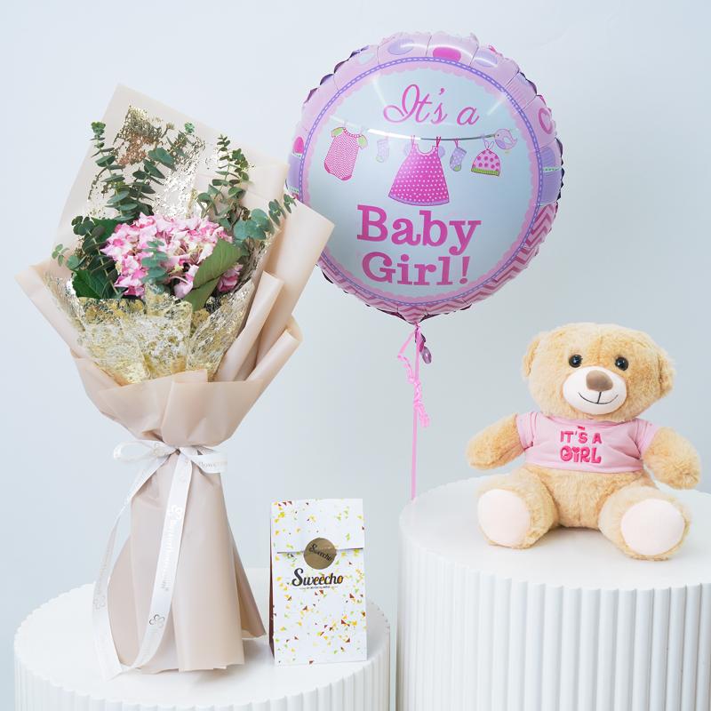 Its a Girl Pink Bundle - Gift Sets gift from Buy Any Flowers Dubai in Al Quoz Industrial Area 4, Dubai, UAE