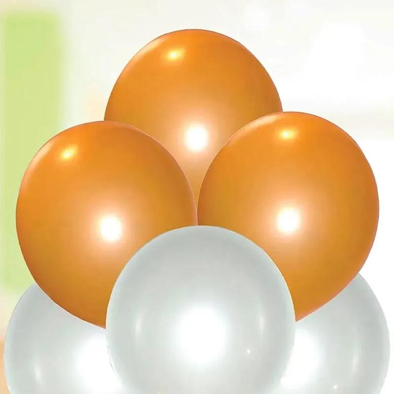 Orange N White Helium Balloons 10 Pcs thumbnail 3