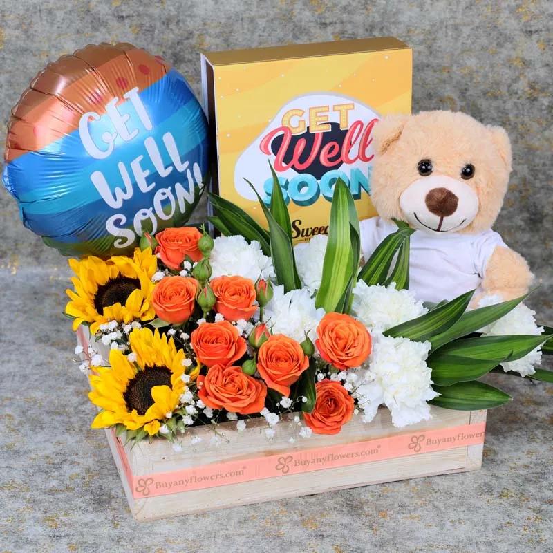 Get Well Soon Flower Hamper thumbnail 3