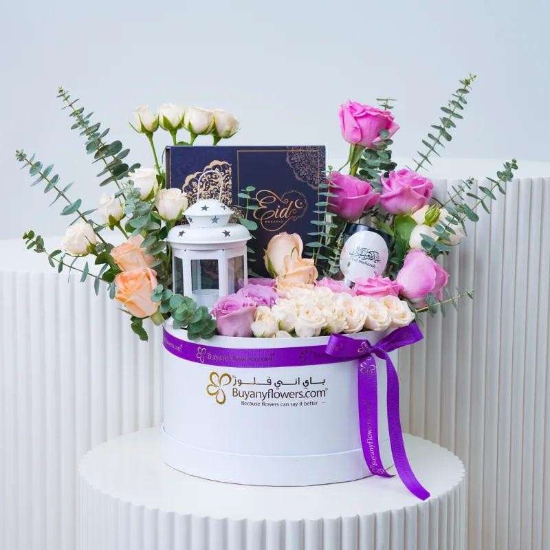 Eid Blossom Radiance Hamper - Gifts gift from Buy Any Flowers Dubai in Al Quoz Industrial Area 4, Dubai, UAE