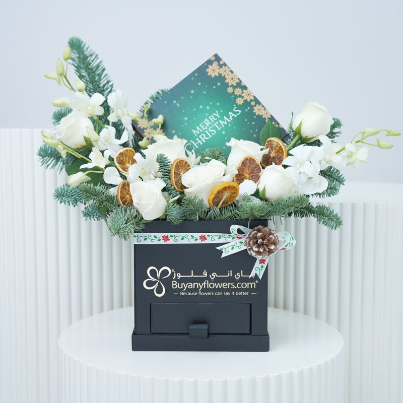 Floral Choco Christmas Wishes Green - Gifts gift from Buy Any Flowers Dubai in Al Quoz Industrial Area 4, Dubai, UAE