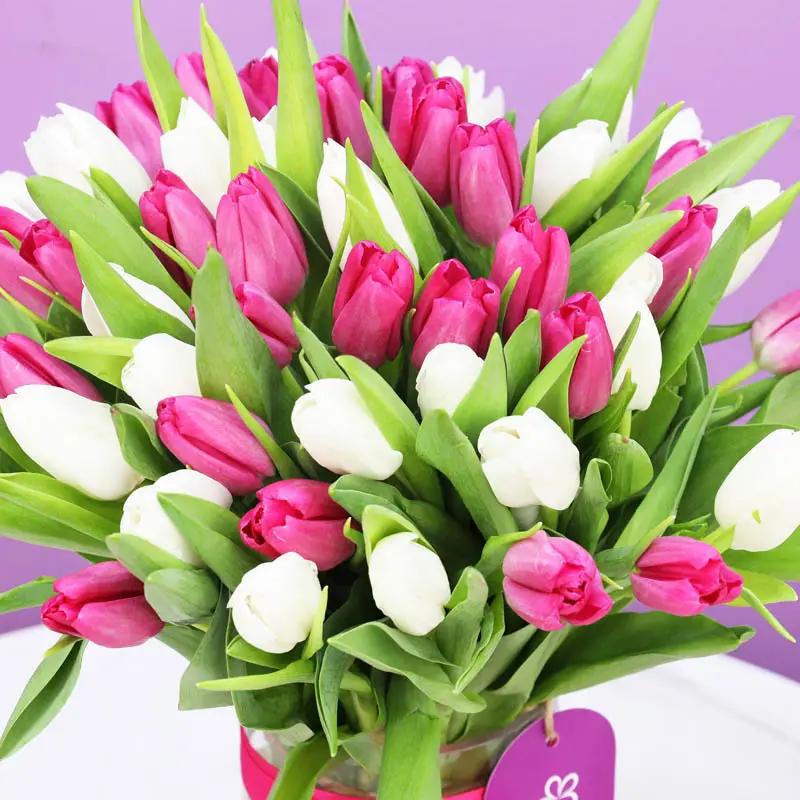 Charm 51 Tulips Vase - Flowers gift from Buy Any Flowers Dubai in Al Quoz Industrial Area 4, Dubai, UAE - image 3